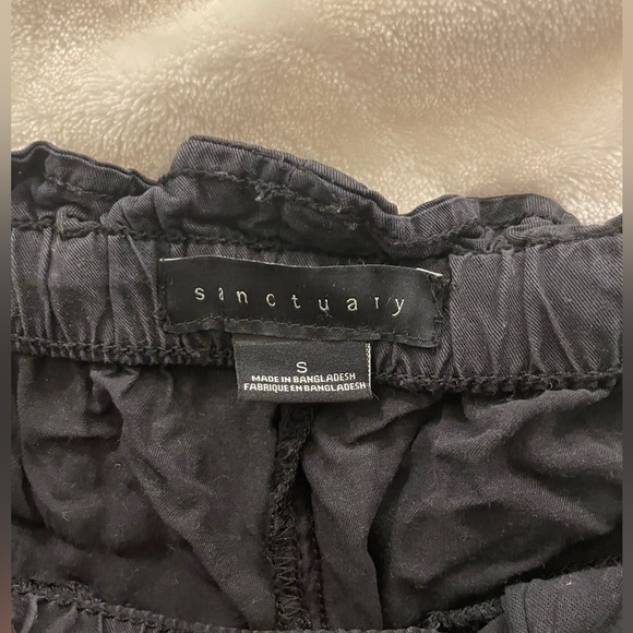 Sanctuary - Women’s Size S Soft Paper Bag Black Pull On Shorts - Picture 3 of 4